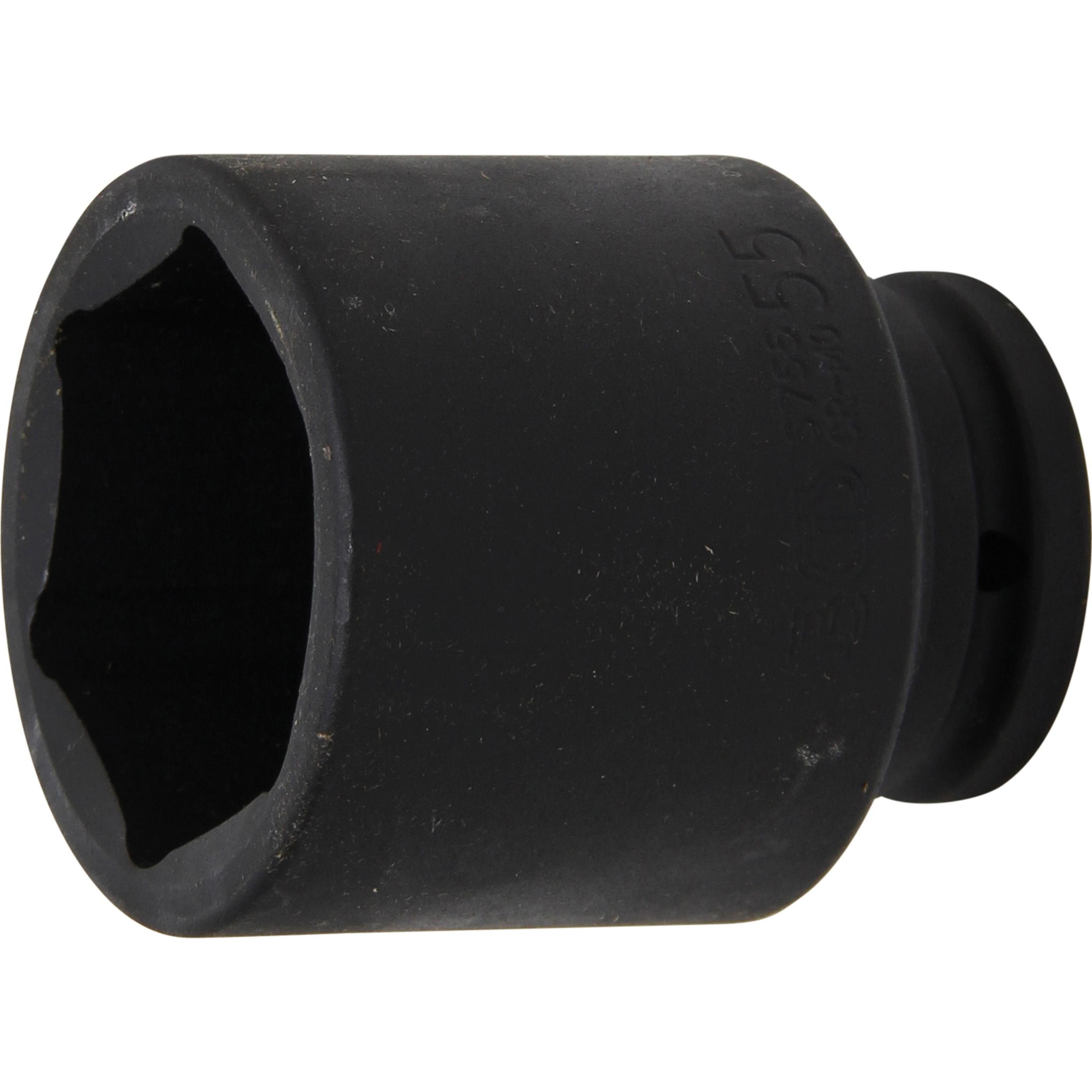 BGS, Steckschlüssel + Stecknuss, Kraft-Steckschlüssel-Einsatz Sechskant, tief Antrieb Innenvierkant 20 mm (3/4") SW 55 m...