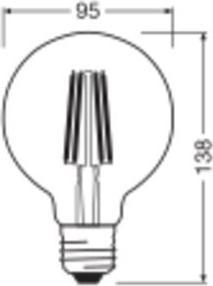 Produktbild Ledvance LED-Globelampe (E27, 806 lm, 1x)