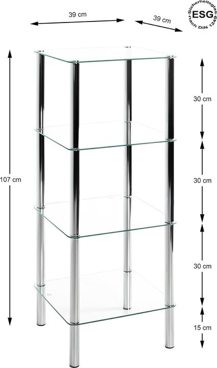 Actual product image HAKU Möbel Regal (39 x 39 x 107 cm)