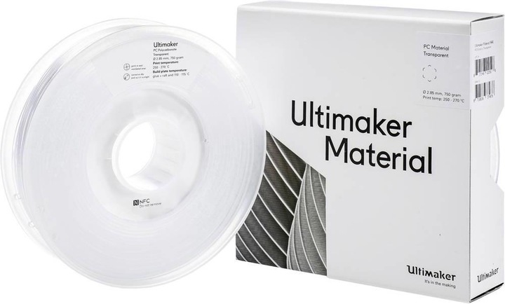 Actual product image Ultimaker Filament (polycarbonate) (PC, 2.85 mm, 750 g, Transparent)