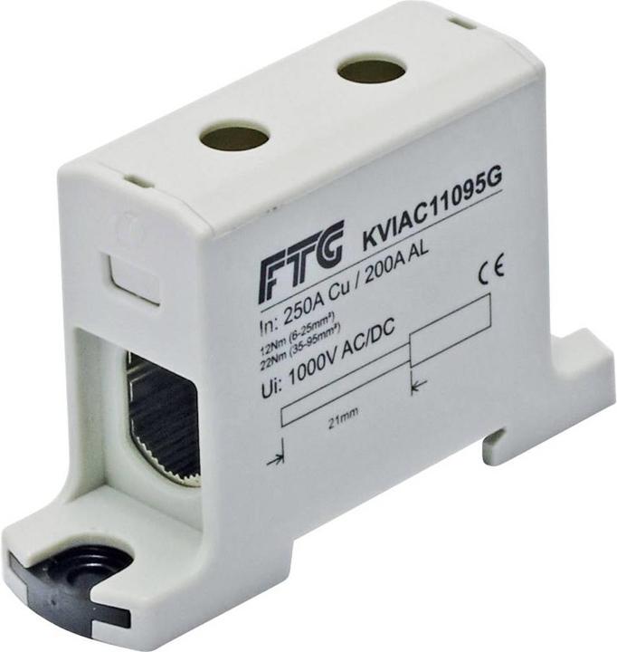 Produktbild FTG Friedrich Göhringer Klemmblock Grau 1polig 95 mm²