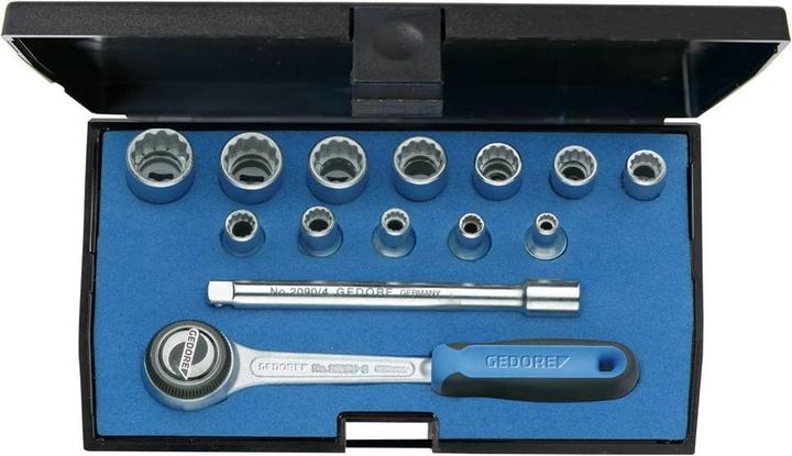Actual product image Gedore D 20 DMU-3 Socket spanner set 1/4" 13 pieces UD profile 4-13 mm (10 mm, 11 mm, 12 mm, 13 mm, 4 mm, 4.5 mm, 5 mm, 5.5 mm, 6 mm, 7 mm, 8 mm, 9 mm)