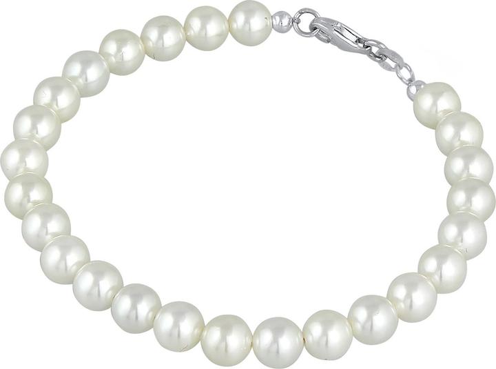 Immagine prodotto Elli Perla, Bracciale di perle (22 cm, Acciaio inossidabile, Perle di conchiglia, Argento 925, Nessuna pietra)