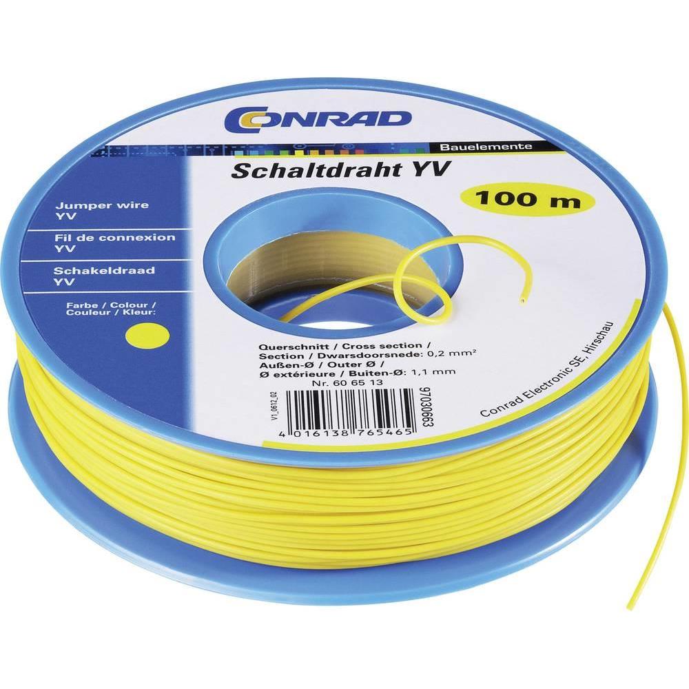 Tru Components, Kabelleitung, Schaltdraht Yv 1 x 0.20 mm² Sc (25 m)