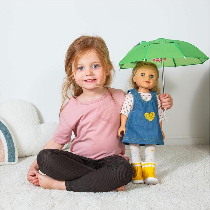 Produktbild Heless Puppen-Regenschirmfrosch Carlo – 32 x 16 cm