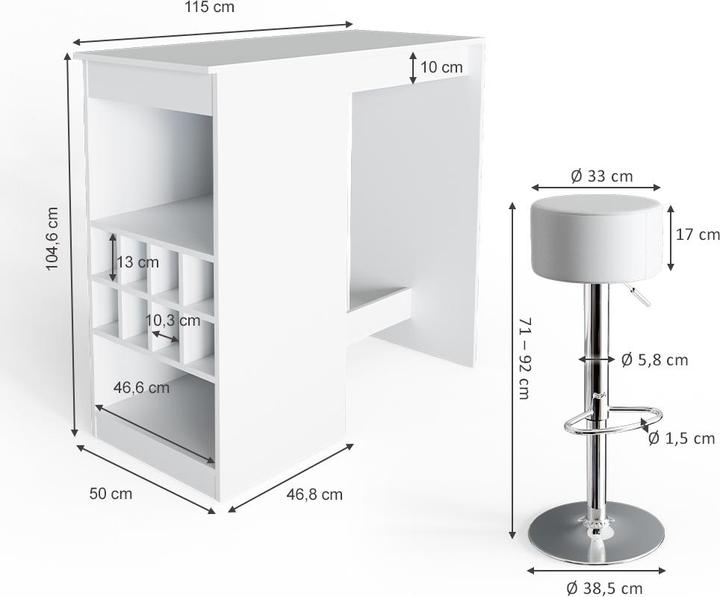 Actual product image Vicco Ross (115 x 50 x 105 cm)