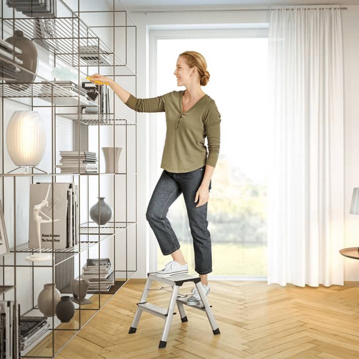 Actual product image Hailo D60 StandardLine, aluminium stepladder, 2x2 steps (Stile, 49.49 cm)