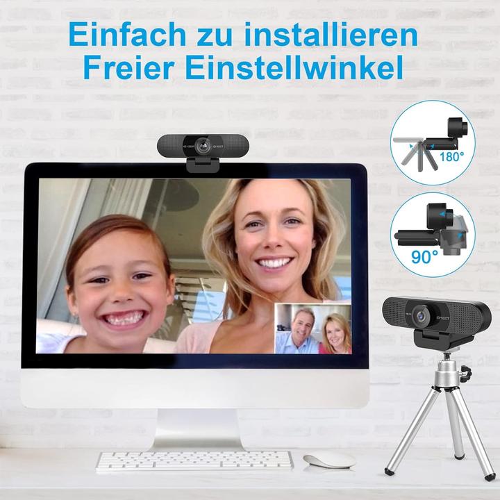 Produktbild EMeet Full HD Webcam mit Dual Mikrofon und Lichtkorrektur