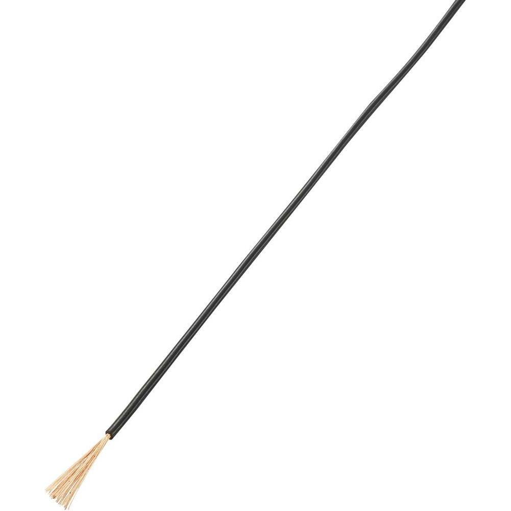 Tru Components, Kabelleitung, Litze LiFY 1 x 0.05 mm² Schwar (25 m)