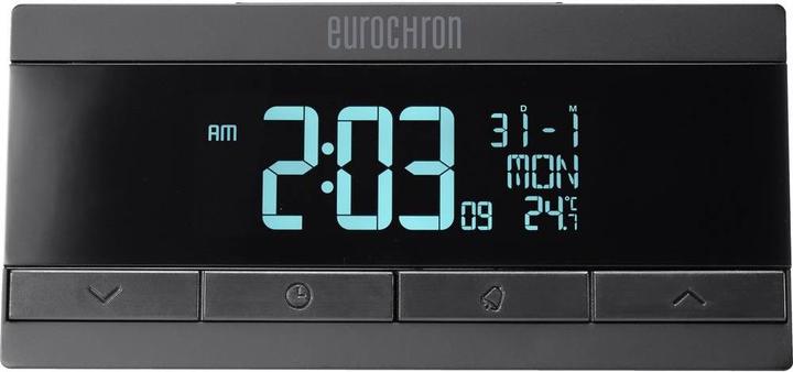 Actual product image Eurochron Quartz alarm clock black alarm time