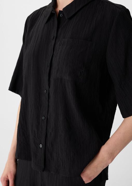Produktbild Comma Bluse Strukturierte Hemdbluse im Relaxed Fit (40)