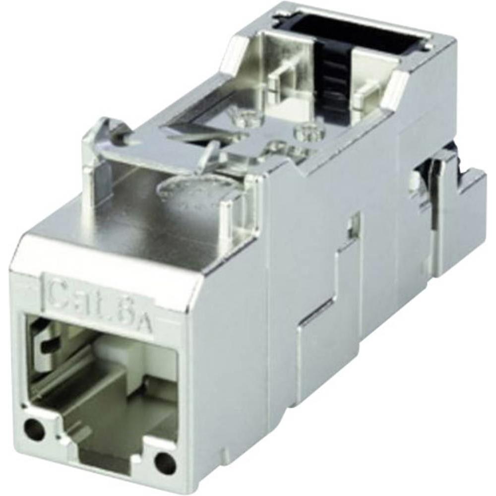 Telegärtner RJ Buchse AMJ-S Modul Cat.6A, Elektronikkabel + Stecker, Grau