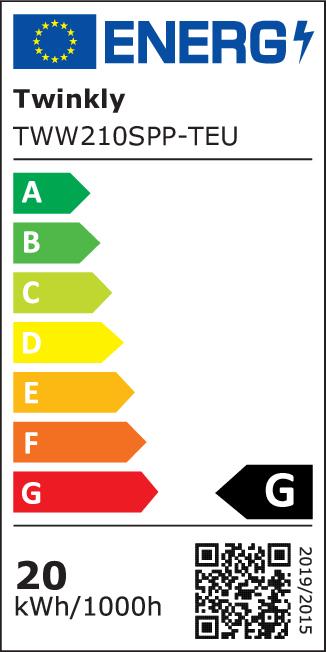 Energie-Label Twinkly Vorhang (1 m)