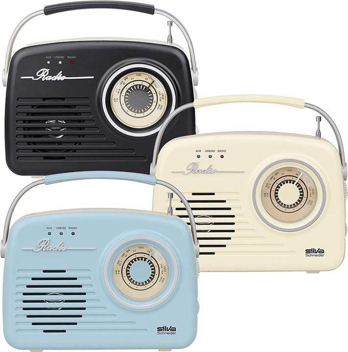 Actual product image Silva Schneider Radio 20W FM USB SD Memory Card black MONO 1965 BLACK (FM)