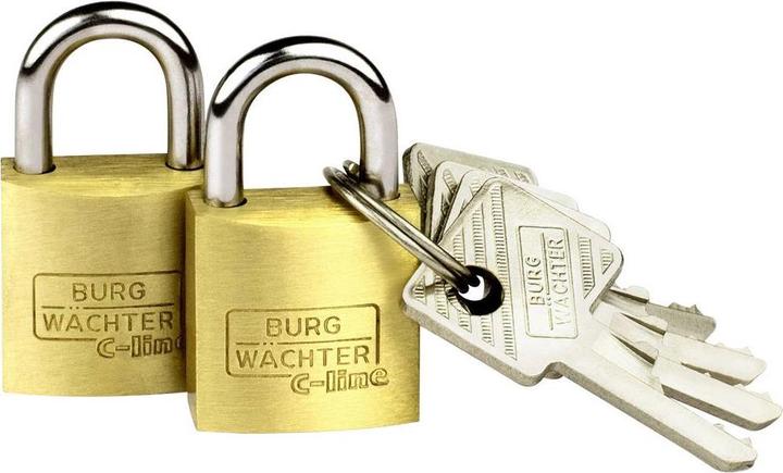 Produktbild Burg Wächter Vorhangschloss-Set Duo 222 20 GL SB