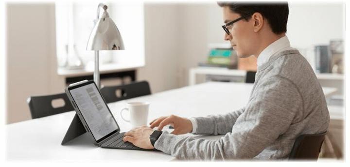 Actual product image Logitech Combo Touch - Grey - Us - Intnl (Eng. Int., iPad Pro 11 2018 (1. Gen), iPad Pro 11 2020 (2. Gen), iPad Pro 11 2021 (3rd Gen), iPad Pro 11 2022 (4th Gen))