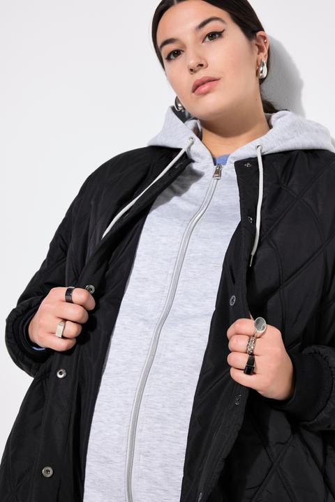 Produktbild Studio Untold Steppmantel, Straight Shape, Hoodie-Einsatz (58)