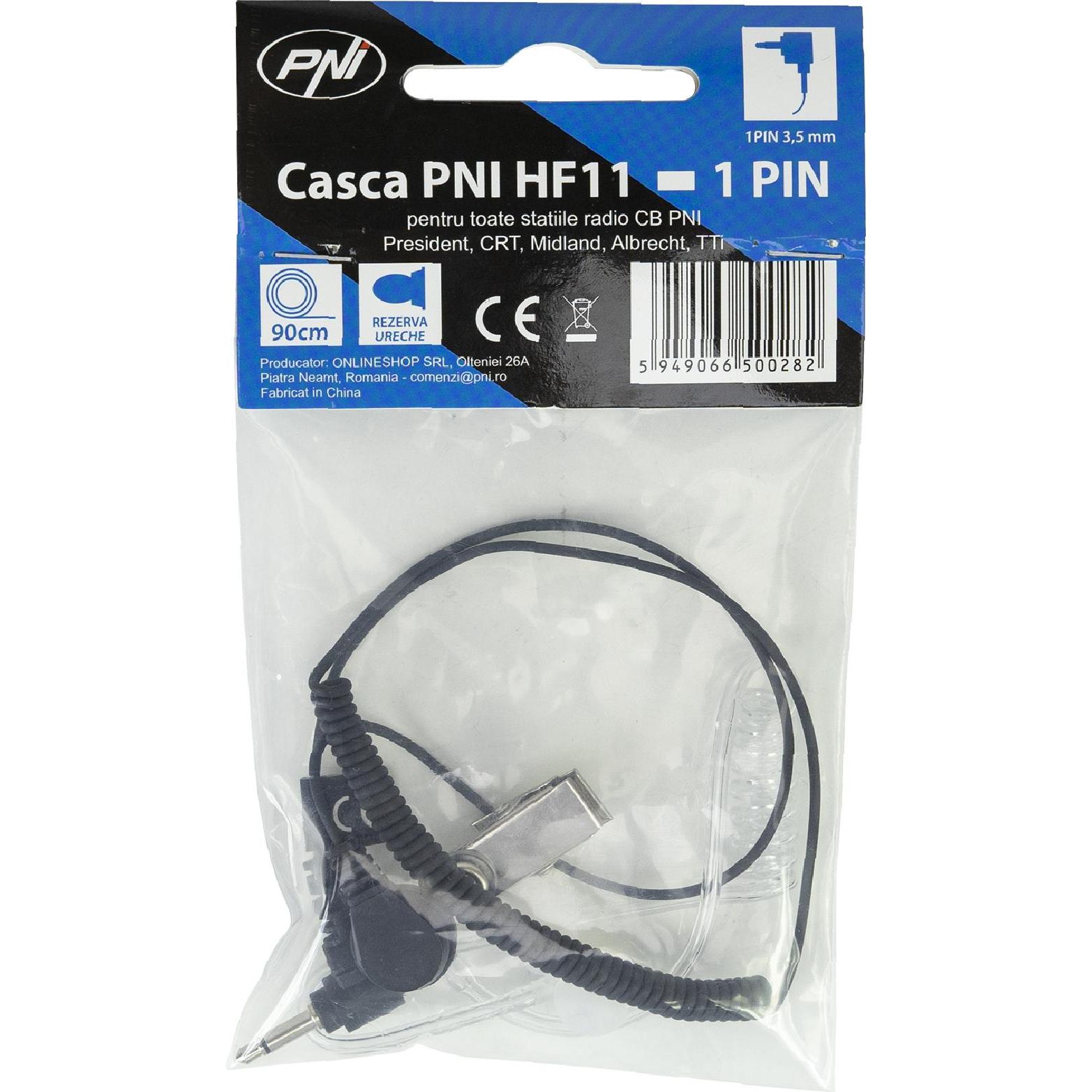 PNI HF11 Headset mit 1 Pin 3,5 mm für alle CB-Funkgeräte, President, Midland, Albrecht, TTi, Walkie-Talkie Zubehör