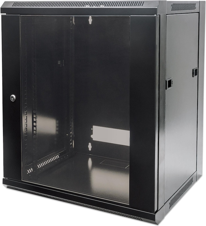 Produktbild Intellinet 19 Zoll Wandgehäuse 19" Wandverteiler, 9HE, 450mm tief, schwarz (9 HE, 19 Zoll Rack)