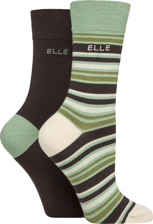 Produktbild Elle 2er Pack Bambus Socken Uni & Gemustert (2er Pack, 37 - 42)