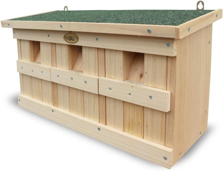 Habau Nistkasten und Spatzenhaus mit 3 Brutkammern