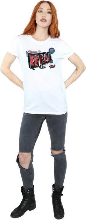Actual product image Supernatural Womens/Ladies Welcome To Hell Cotton Boyfriend T-Shirt (XXL)