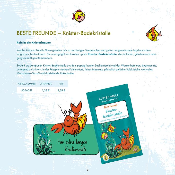 Image du produit Lüttes Welt Cristaux de bain crépitants Meilleurs amis Btl 80 g
