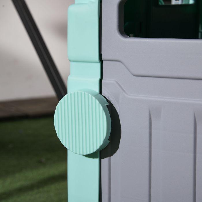 Immagine prodotto Swisshandel24 Carrello spesa pieghevole, manico telescopico regolabile, coperchio, fino a 80 kg, verde