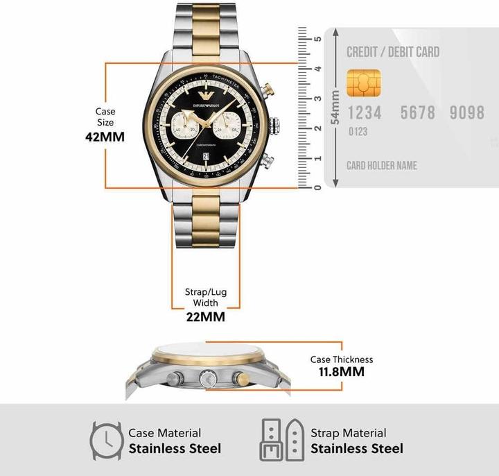 Actual product image Emporio Armani Chronograph (Chronograph, 42 mm)