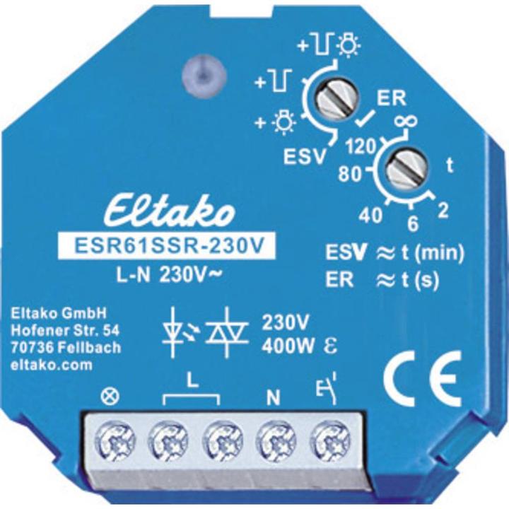 Eltako Interrupteur à impulsion encastré ESR61SSR-230V 1 contact NO 230 V 400 W 1 pc. (Actionneur de commutation)