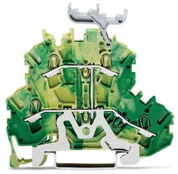 Produktbild Wago Doppelstock-Schutzleiterklemme 5.2 mm Zugfeder Belegung: Terre Grün-Gelb 2002-2237 50 St.