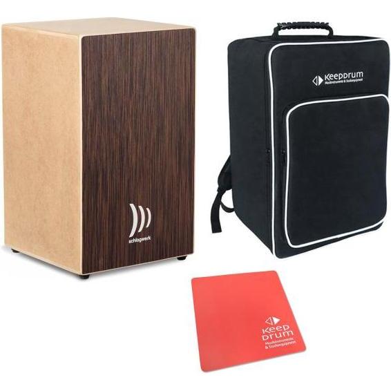 Schlagwerk CBA30SW Cajon Bausatz mit Sitzpad rot und Tasche (Cajon), Perkussion, Rot