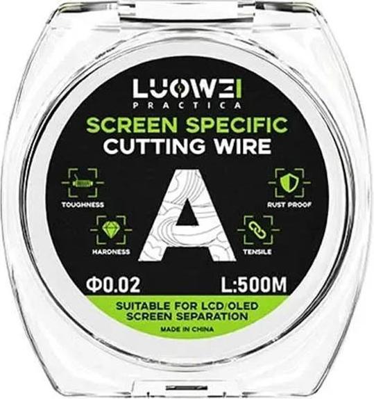 Actual product image Luowei Screen Separation Cutting Wire, 0.02mm, 500m