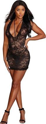Image du produit Dreamgirl Chemise en dentelle avec bord festonné Lace (M)