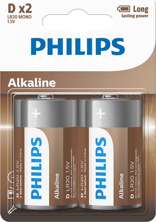Image du produit Philips ALKALINE PILA D LR20 BLISTER*2 (2 pcs, D)
