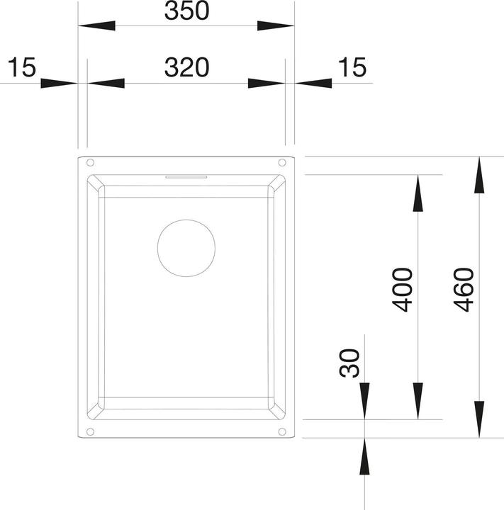 Produktbild Blanco Subline 320-U (Unterbauspüle, 35 cm, 46 cm)