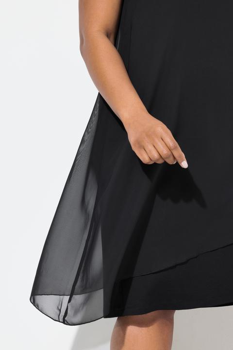 Produktbild Ulla Popken Kleid, A-Linie, Ziersteine, V-Ausschnitt, ärmellos (46, 48)
