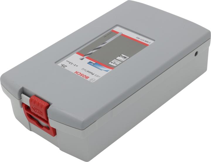 Produktbild Bosch Professional Zubehör HSS-Spiralbohrer-Set PointTeQ, 25-tlg., ProBox, 1–13 mm (1 mm, 1.5 mm, 2 mm, 2.5 mm, 3 mm, 3.5 mm, 4 mm, 4.5 mm, 5 mm, 5.5 mm, 6 mm, 6.5 mm, 7 mm, 7.5 mm, 8 mm, 8.5 mm, 9 mm, 9.5 mm, 10 mm, 10.5 mm, 11 mm, 11.5 mm, 12 mm, 12.5 mm, 13 mm)