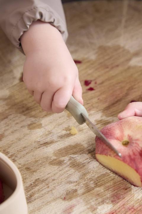 Productafbeelding Filibabba Slabbetje met mouwen - Warm Grijs (6 Maanden)