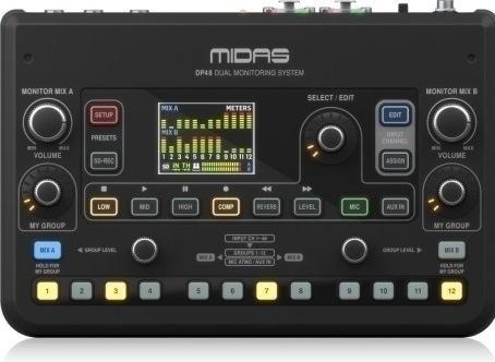 Midas DP48 monitor-mixer en recorder