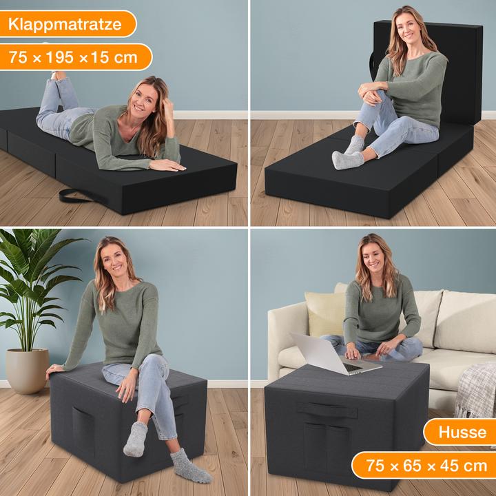 Actual product image Bestschlaf Folding mattress incl. cover & transport bag (75 x 195 cm, Foam core)