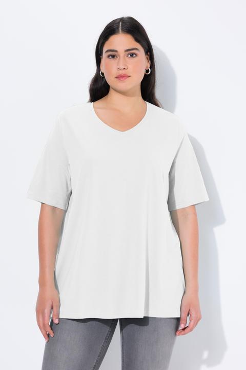 Produktbild Ulla Popken T-Shirt, A-Linie, V-Ausschnitt, Halbarm (58)