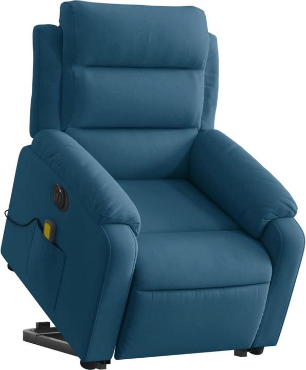 Image du produit vidaXL Fauteuil de massage releveur électrique Fauteuil de relaxation bleu velours