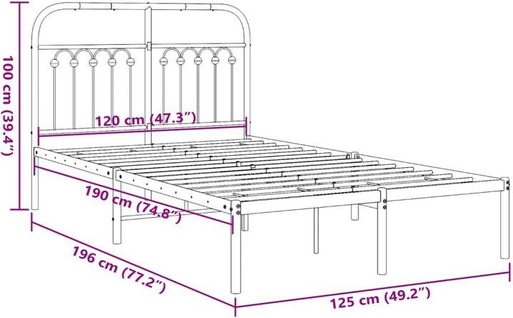 Image du produit vidaXL Bettgestell (120 x 190 cm)