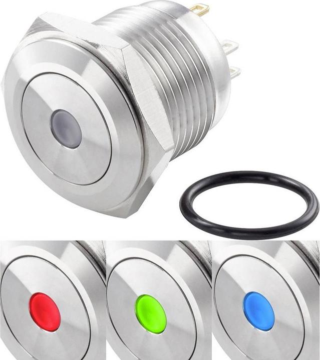 Produktbild Tru Components TC-7494608 TC-GQ16F-10D/42RGB/ Vandalismusgeschützter Druckschalt