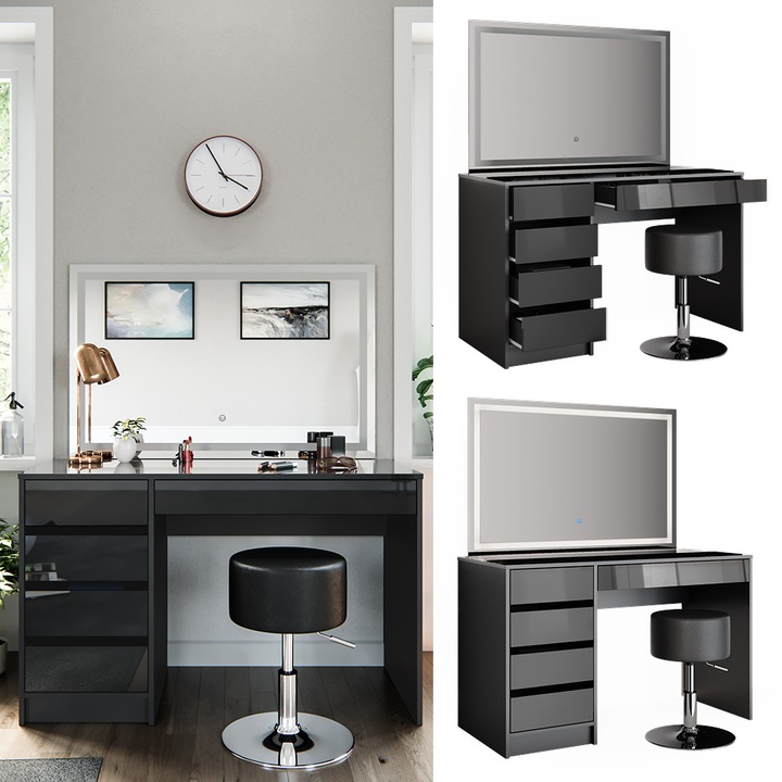 Produktbild Vicco Sherry mit Hocker und Beleuchtung (120 x 55 x 75 cm)
