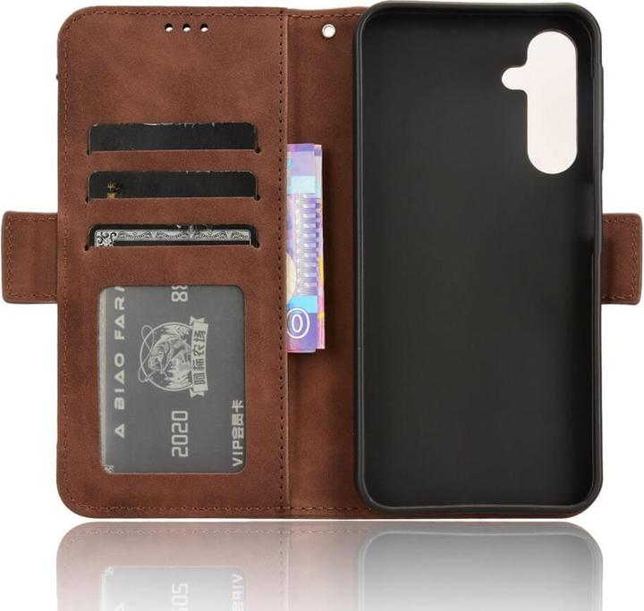 Actual product image Cover-Discount Galaxy A25 5G - Case with many card slots brown (Samsung Galaxy A25 5G)