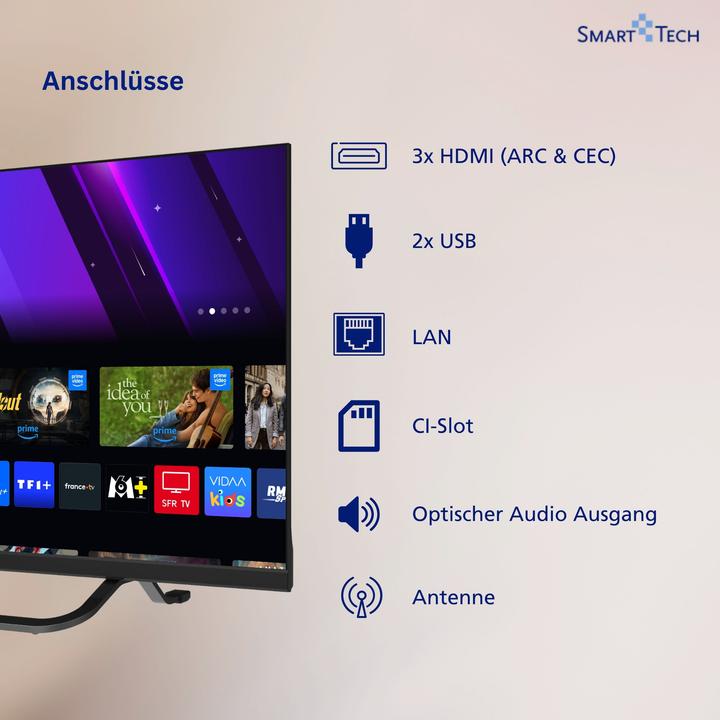 Immagine prodotto Smart Tech 24HV02V Smart TV 24 Pollici (24", LED, HD)