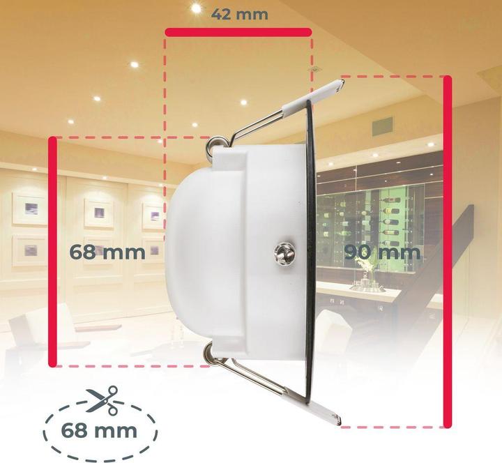 Image du produit B.K.Licht Lampes LED encastrées, set de 6, IP65, noir, 6xPlaque LED/4,9W (480 lm)