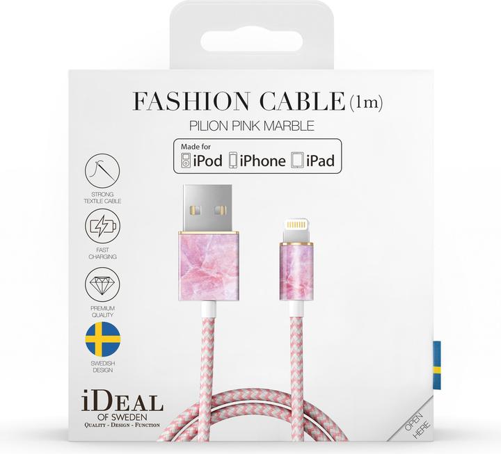 Produktbild iDeal Of Sweden Pilion Pink Marble (1 m, USB 2.0)